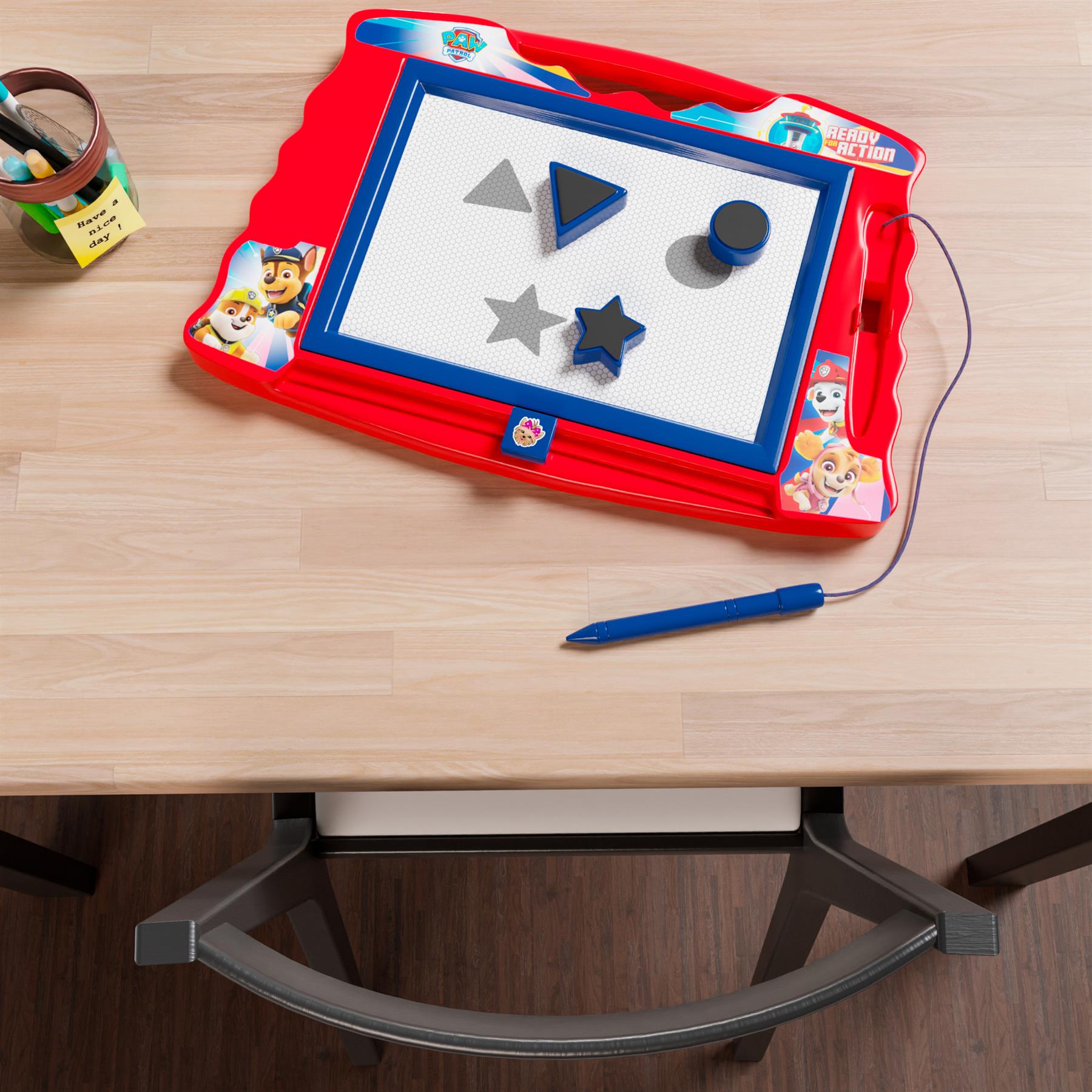PAW Patrol Magnetic Drawing Board with Stylus & Three Stamps - Red