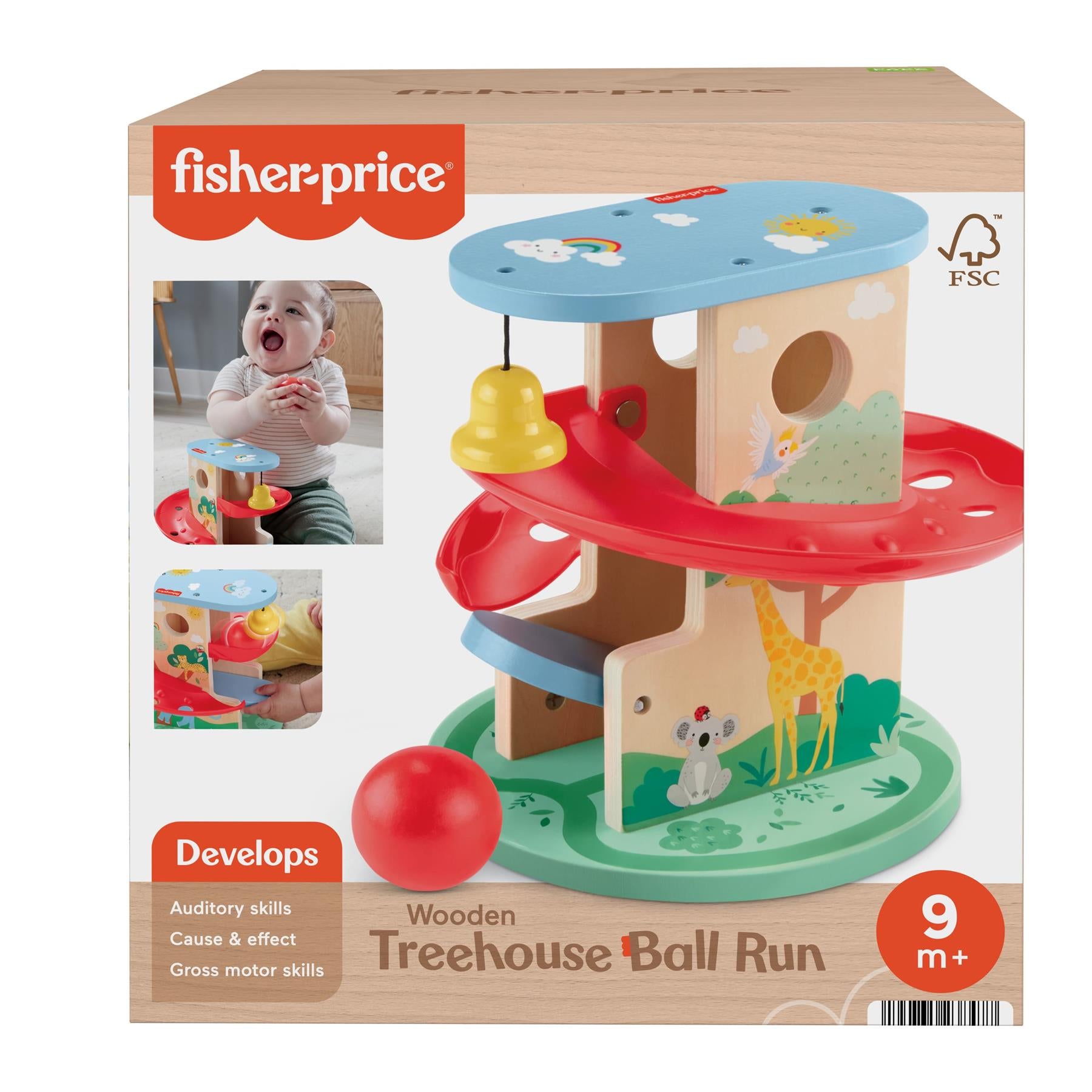 Fisher-Price Wooden Treehouse Ball Run