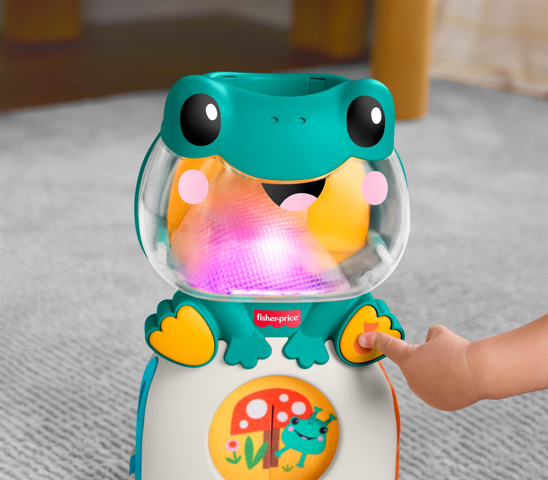 Fisher Price Light-Up & Roll Musical Frog