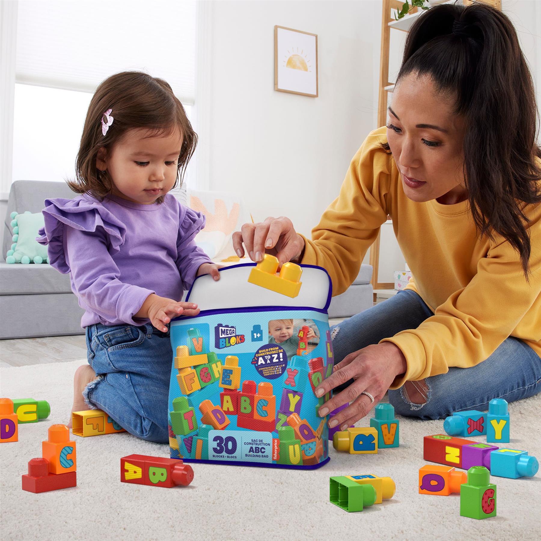 MEGA Bloks ABC Building Bag 30 Piece Set