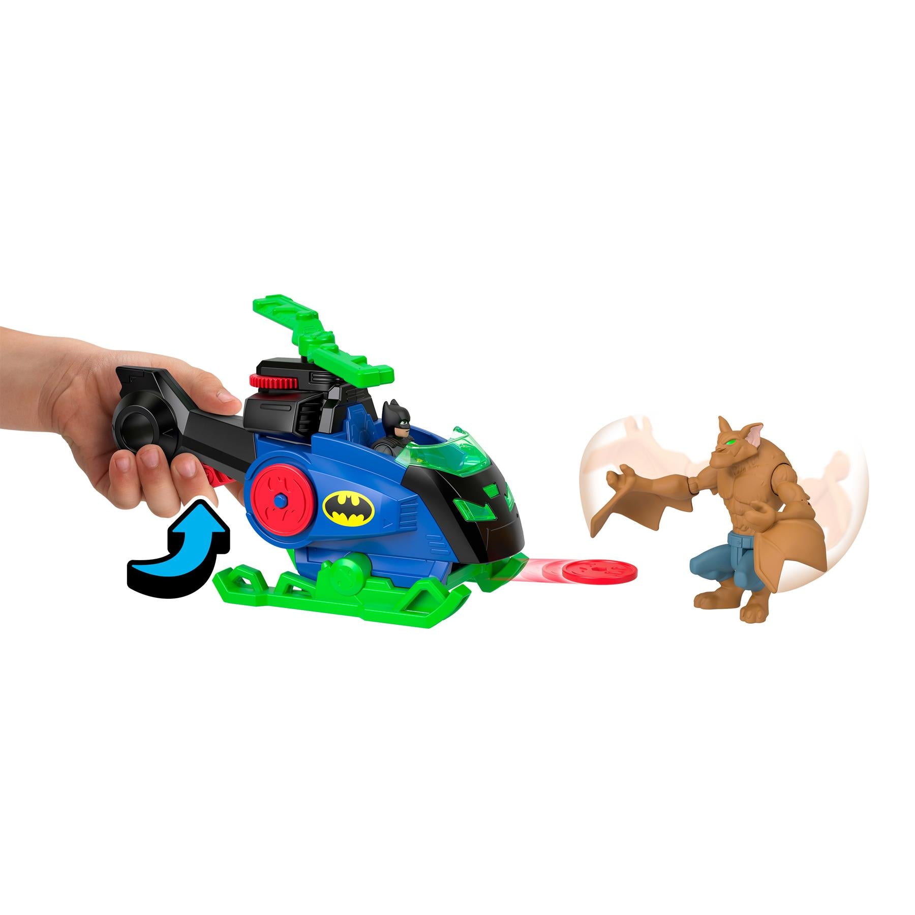 Imaginext DC Superheroes Batcopter vs Man-Bat Playset