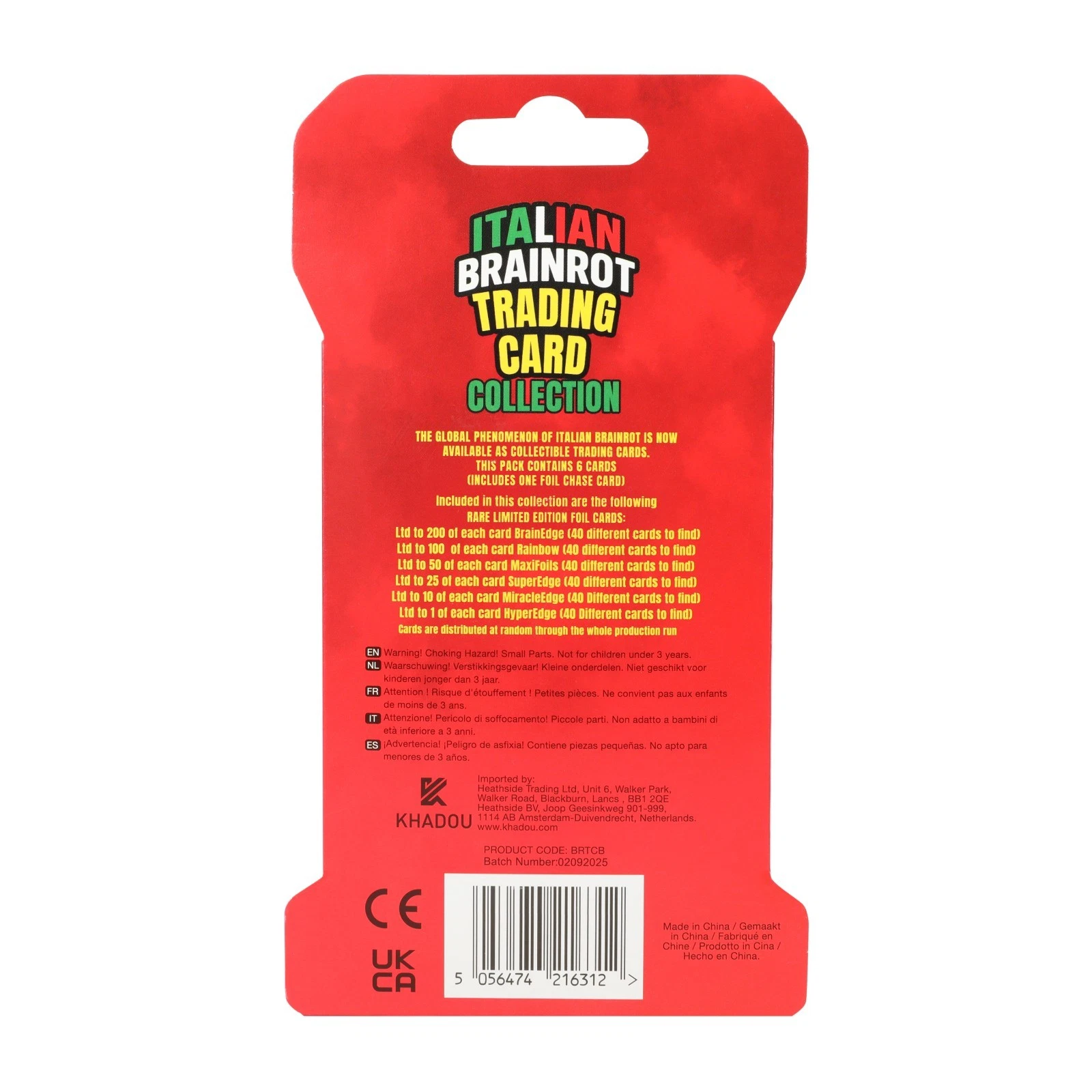 Italian Brainrot Trading Card Collection 12 Pack - 72 Cards Set