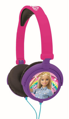 Barbie Stereo Wired Foldable Headphones with Kids Safe Volume