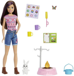 Barbie Camping Skipper Brunette Fashion Doll and Pet
