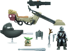 Star Wars The Mission Fleet The Mandalorian Child Figure &  Speeder