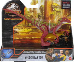 Jurassic World Savage Strike Red Velociraptor Figure