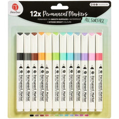 DecoTime 12 Assorted All Surface Permanent Markers