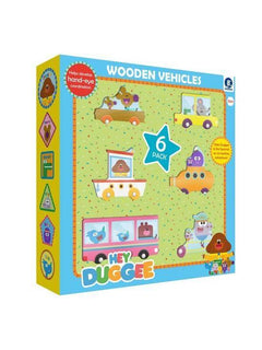 Hey Duggee 6 Wooden Play Vehicles