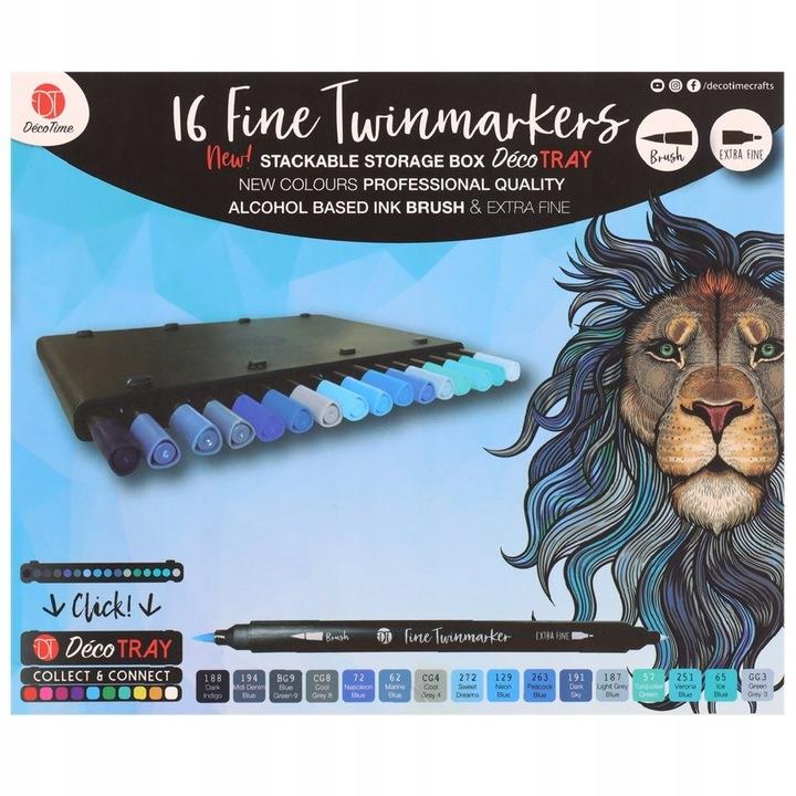 Deco Time 16 Fine Twinmarkers - Purple
