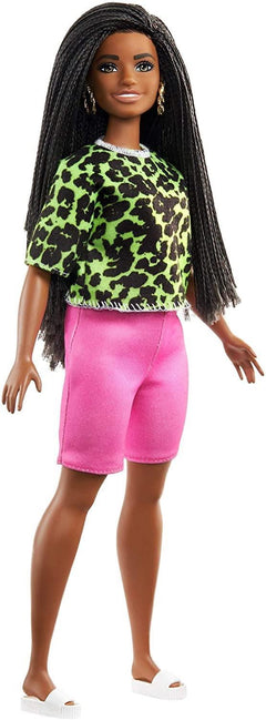 Barbie Fashionista Green Animal Print Top Doll