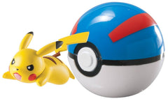 Pokemon Clip 'n Carry Poke Ball - Pikachu and Great Ball Figure