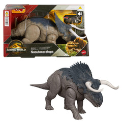 Jurassic World Rebirth Wild Roar Nasutoceratops Dinosaur Action Figure