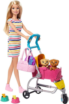 Barbie Stroll 'n Play Pups Doll and Accessories