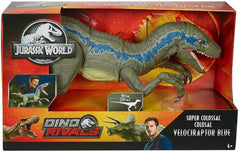 Jurassic World Super Colossal Velociraptor Blue Figure