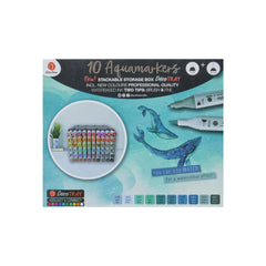 Deco Time 10 Aqua Markers in Deco Tray