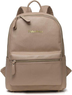 Fisher-Price Beige Faux Leather Baby Changing  Backpack with Accessories 