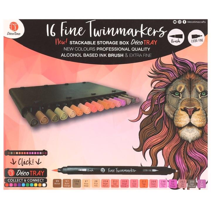 Deco Time 16 Fine Twinmarkers - Green