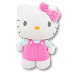 Hello Kitty 40cm Plush Hot Pink Dress  Blue Stripe Shirt