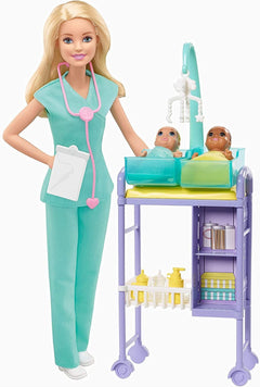 Barbie Baby Doctor Blonde Hair Career Doll