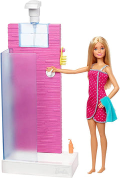 Barbie Bathroom Shower and Doll Playset