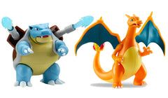 Pokemon Battle Feature 4.5 inch Blastoise and Charizard Figure 2 Pack