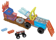 Hot Wheels Monster Trucks Arena Smashers Colour Shifters 5-Alarm Rescue Playset