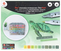 Deco Time 10 Aqua Markers in Deco Tray - Green