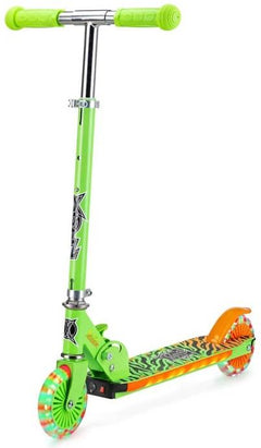 Xootz Wild Rider LED Scooter - Green