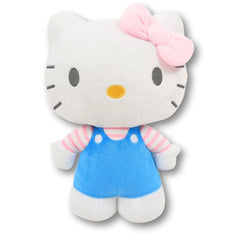 Hello Kitty 40cm Plush  Blue Dress Pink Stripe Shirt