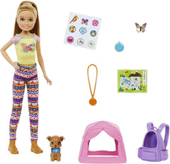 Barbie Camping Stacie and Pet Blonde Doll