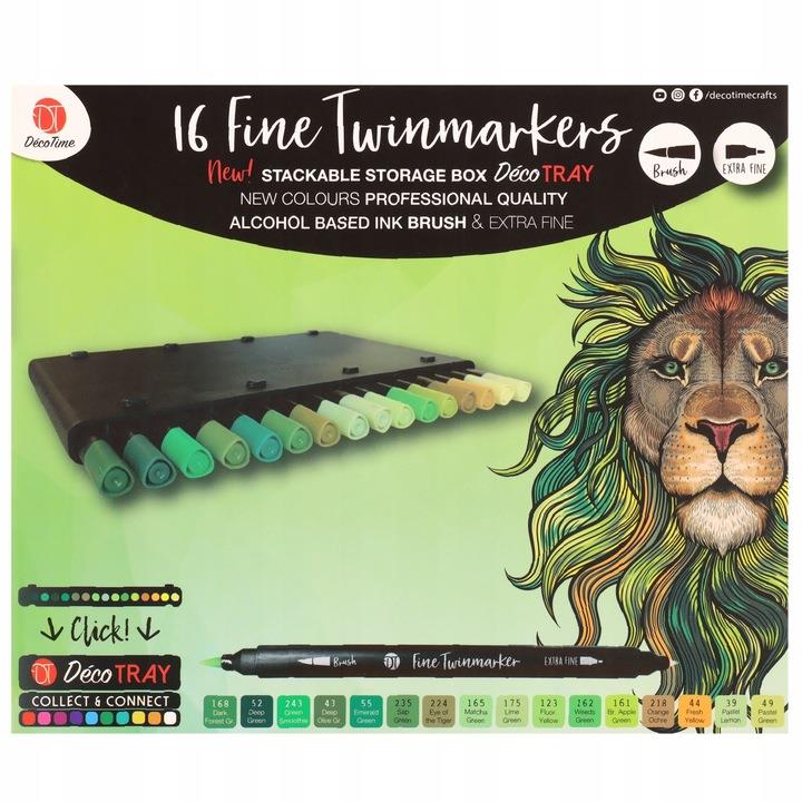 Deco Time 16 Fine Twinmarkers - Purple