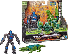 Transformers Rise of the Beasts Combiner 2-pack Optimus Primal and Skull Cruncher Action Figures