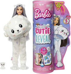 Barbie Cutie Reveal Snowflake Sparkle Polar Bear Costume Doll