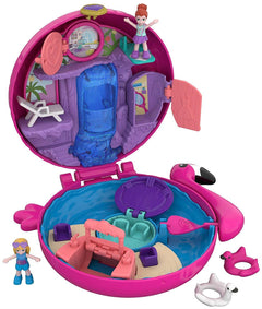 Polly Pocket Big World Flamingo Floatie Doll Playset