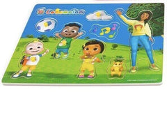 Cocomelon Wooden Peg Board Puzzle - Garden Scene