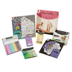 DecoTime Mega Art Bundle with Assorted Dual Tip Markers, Pencils and Accessories with Storage Deco Tray