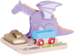 Bigjigs Rail Wooden Dragon Crane Train Set