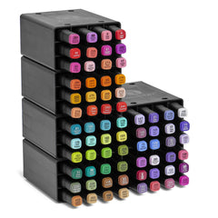DecoTime 72 Dual Tip Alcohol Markers with Storage Deco Tray