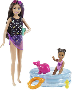 Barbie Babysitter Pool and Toddler Set