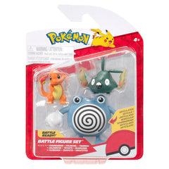Pokemon Battle Figure Set Charmander - Poliwhirl - Trubbish