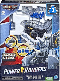 Power Rangers Dino Fury Tricera Blade Zord & Stego Spike Zord