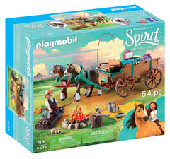 Playmobil DreamWorks Spirit Lucky Dad and Wagon 9477