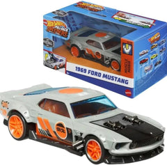 Hot Wheels Pull-Back Speeders 1:43 Scale Diecast Car - 1969 Ford Mustang