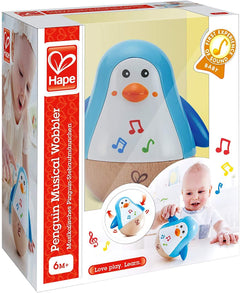 Hape Penguin Musical Wobbler Wooden Toy