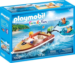 Playmobil 70091 Family Fun Speedboat with Tube Riders