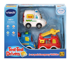VTech Toot-Toot Drivers 3 Car Pack Emergency Vehicles