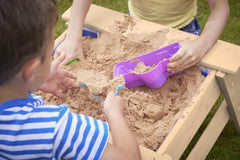 Wooden Sandpit and Bench