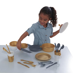 Kidkraft Modern Metallics 27-Piece Cookware Set