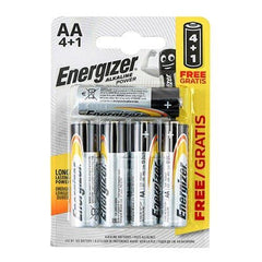 Energizer AA Alkaline Power - Pack of 4+1 Batteries