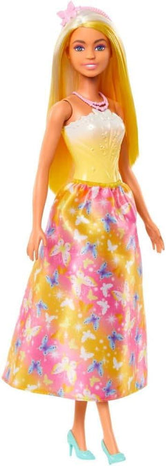 Barbie Royal Doll With Orange-Highlighted Hair, Butterfly-Print Skirt And Accessories